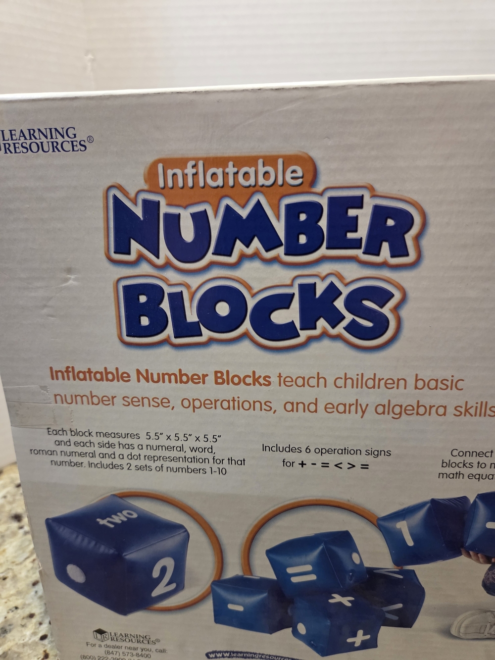 Learning Resources Inflatable Number Blocks Educational Math Equations Ages 4+ - Picture 6 of 7
